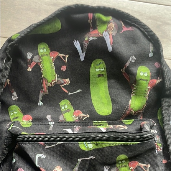 Rick and Morty Reversible Black and Green Flip pack Backpack - Picture 2 of 6